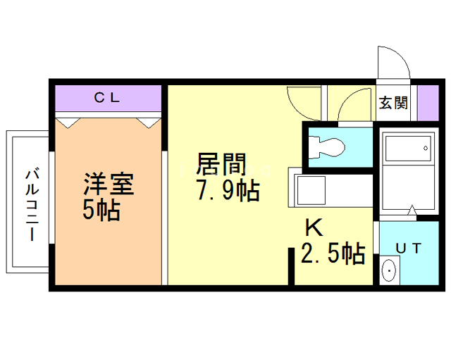 札幌市東区北二十四条東のマンションの間取り