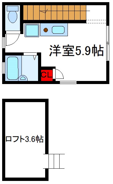 北区岸町のアパートの間取り