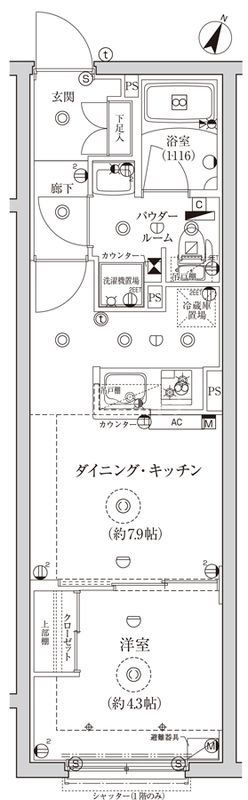 豊島区目白のマンションの間取り