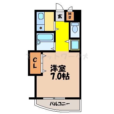 【大津市木下町のマンションの間取り】