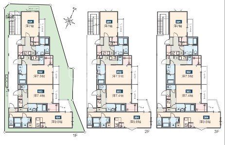 【相模原市南区当麻のアパートの間取り】