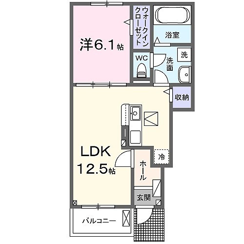 加古川市加古川町友沢のアパートの間取り