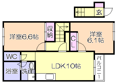 ソレイユ南の間取り