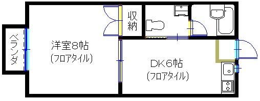 【藤沢市善行のアパートの間取り】