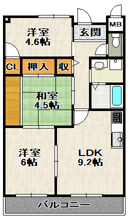 マンションむなかたの間取り