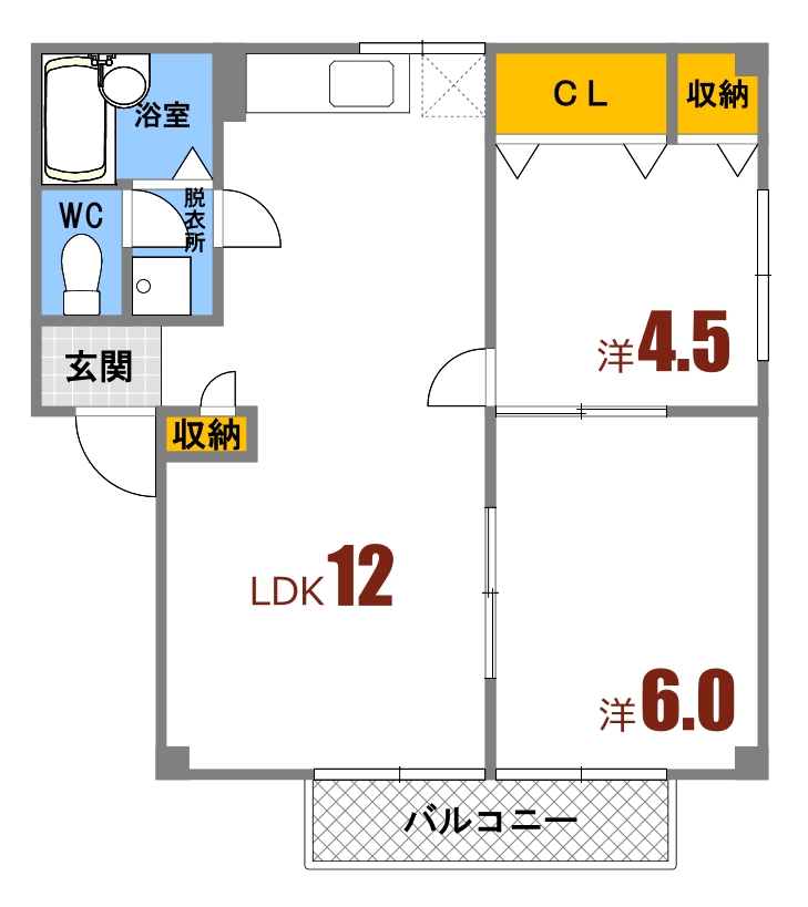 エスポワール前田27-25の間取り