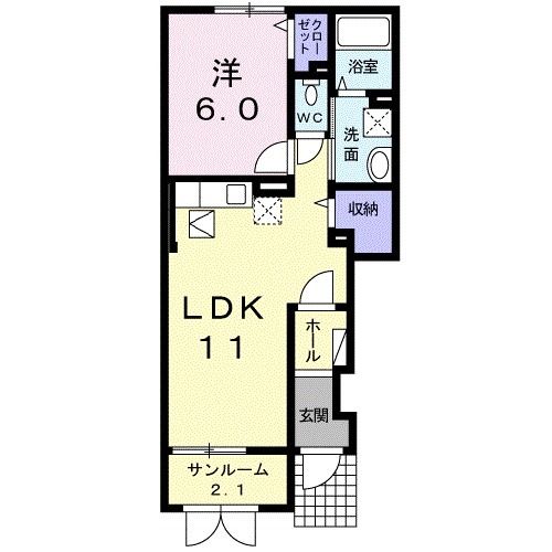 チェリー　ミル　Ｄの間取り