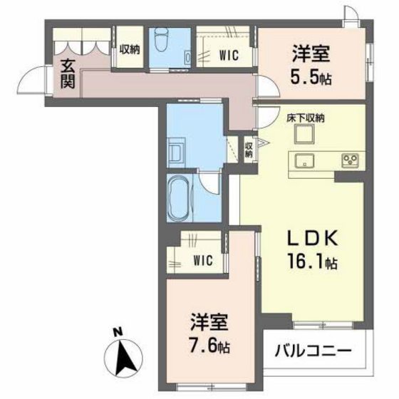 【富岳五橋の間取り】