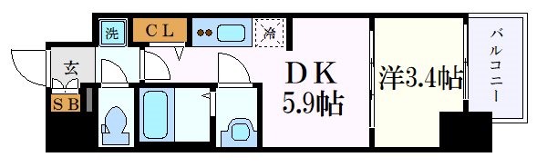 プレサンスジェネ新栄町駅前　葵の間取り