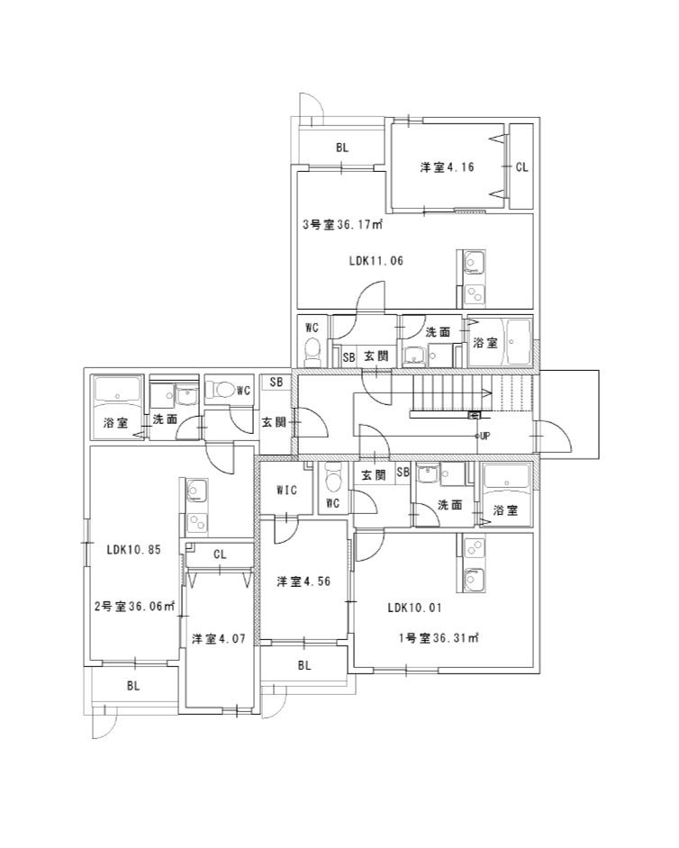 シャロム周船寺の間取り