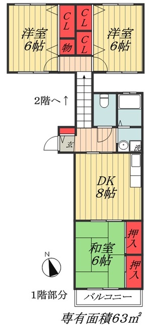 市川市菅野のマンションの間取り