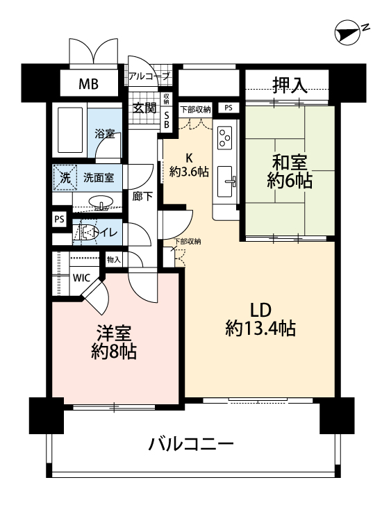 グローリオ本町銀杏坂の間取り