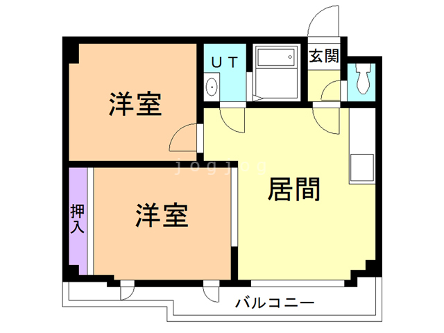 札幌市中央区南十条西のマンションの間取り