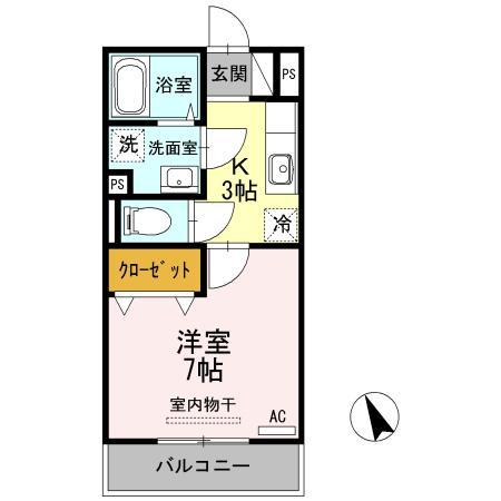 【山形市本町のアパートの間取り】