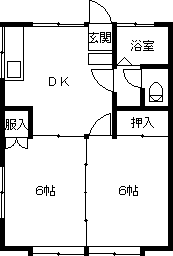 ハイツ江北の間取り