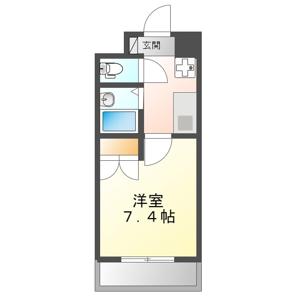 Univer City築地（チクチ）A館　301～308号　★合格前の間取り