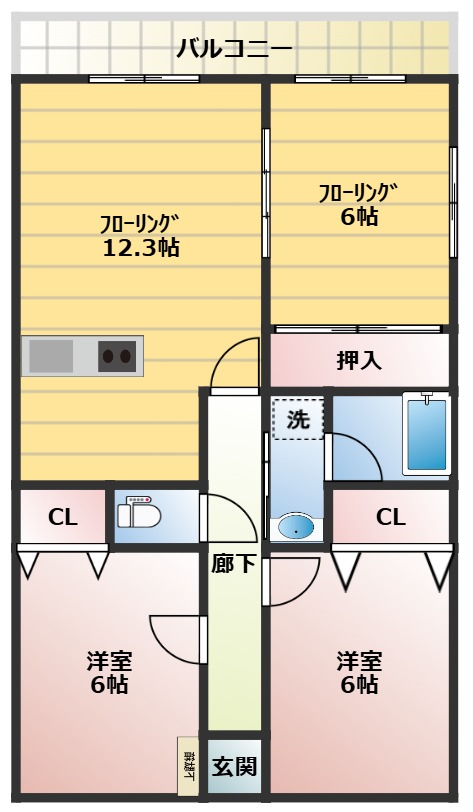 ブロームハウスあけぼのの間取り