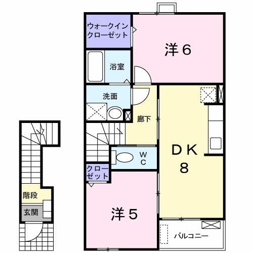 ランプロス　ｄｕｏの間取り