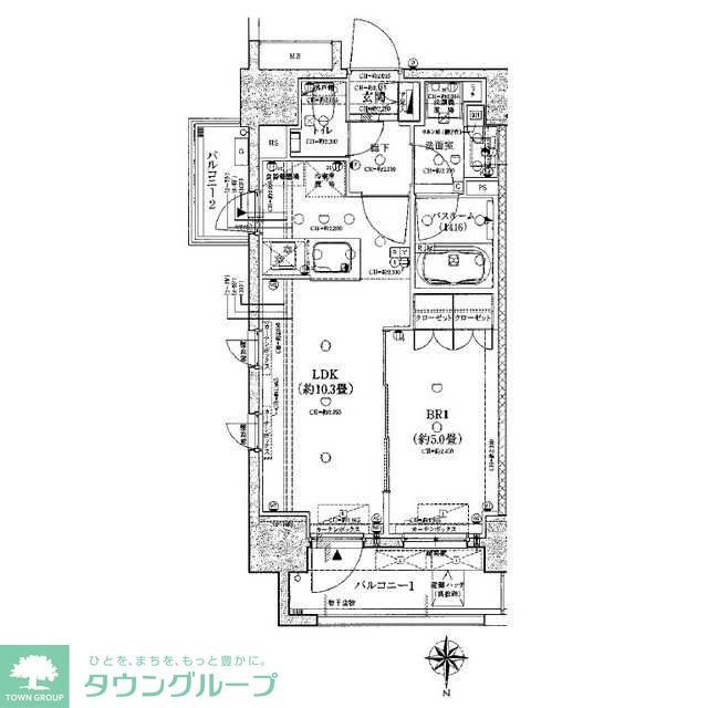 北区王子のマンションの間取り