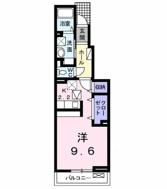 【郡山市安積町日出山のアパートの間取り】