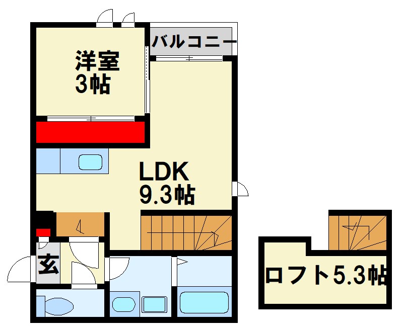 【GRANDTIC　L　二日市の間取り】