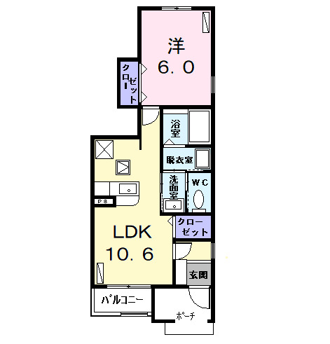 ソレイユＡの間取り