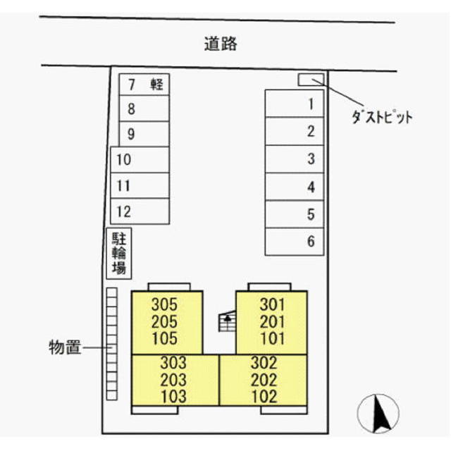 【Ｒｉｑｕｅｚａ黒野IIの駐車場】