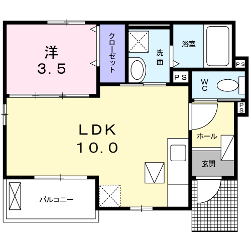 エスペランサ　Ｂの間取り