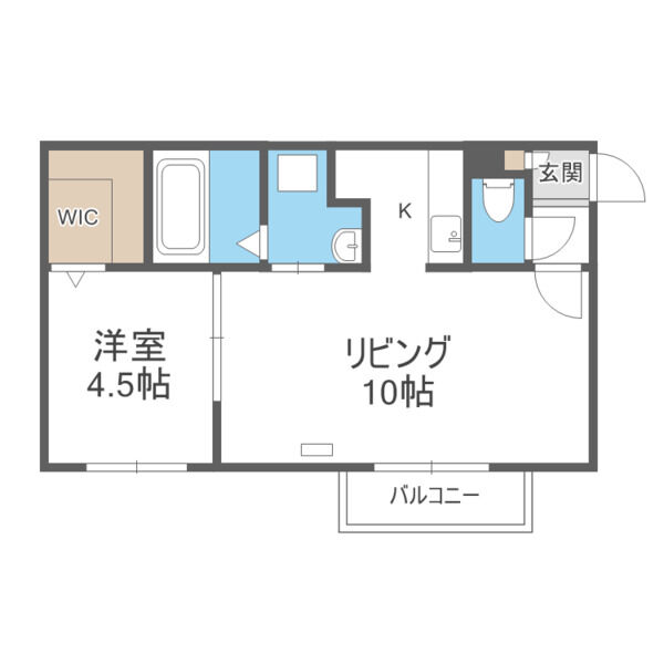 札幌市中央区北十三条西のマンションの間取り