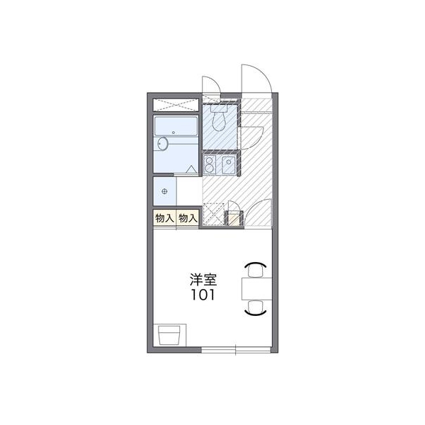 瀬戸内市邑久町下笠加のアパートの間取り