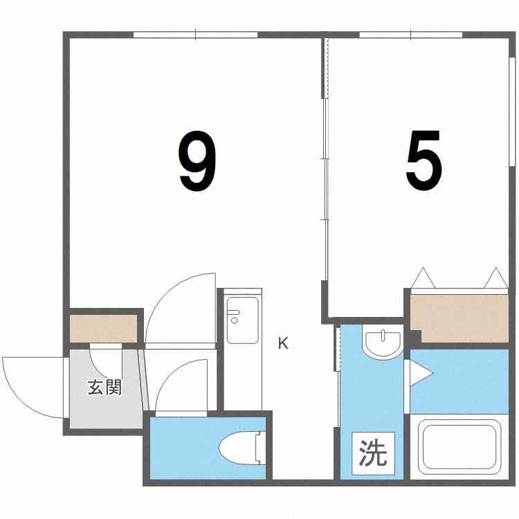 札幌市南区真駒内東町のマンションの間取り