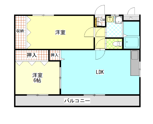 コーポハピネスの間取り