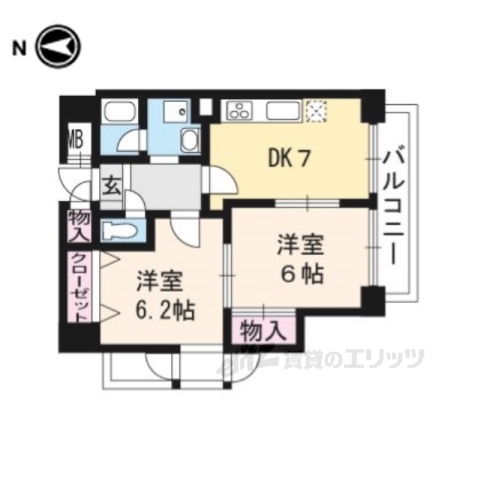 【コスモ今出川の間取り】