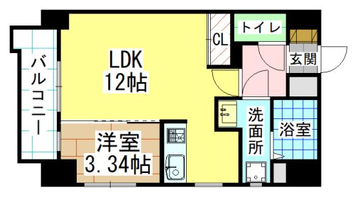 北九州市八幡東区枝光本町のマンションの間取り