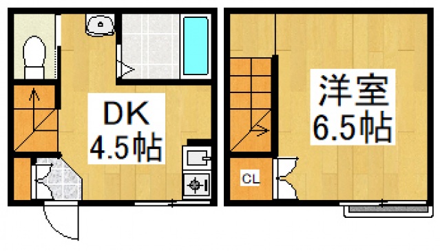 東村山市秋津町のアパートの間取り