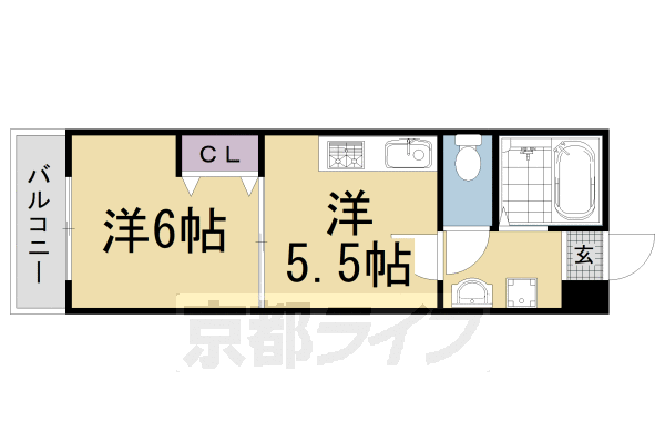 べラフューメ丹波橋の間取り