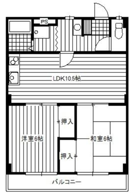 五島ハイツの間取り