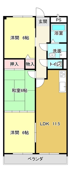 クレールメゾンの間取り写真