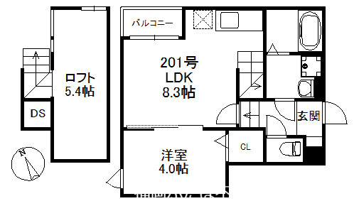 パサージュ箱崎の間取り写真