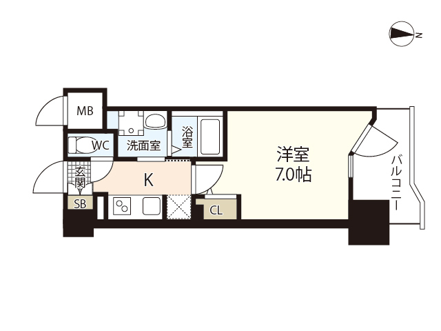 S-RESIDENCE国泰寺町一丁目の間取り写真