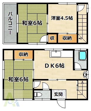 鈴蘭台北町戸建の間取り写真
