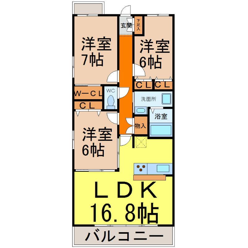 地下鉄鶴舞線 大須観音駅 徒歩10分 14階建 築21年の間取り写真