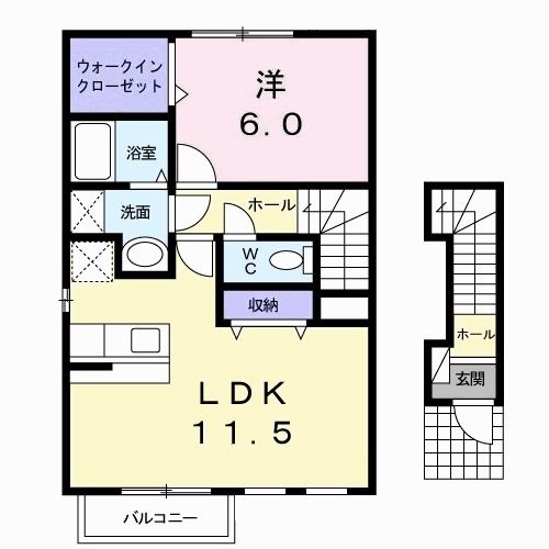 メゾンドアルモニーの間取り写真
