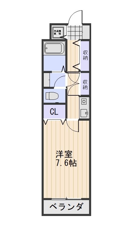 岡山電軌清輝橋線 清輝橋駅 徒歩54分 4階建 築47年の間取り写真