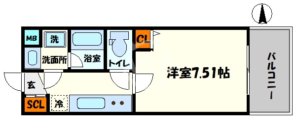 Metrosa南森町の間取り写真