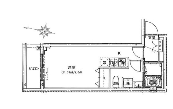ＪＲ山手線 目黒駅 徒歩8分 4階建 築5年の間取り写真