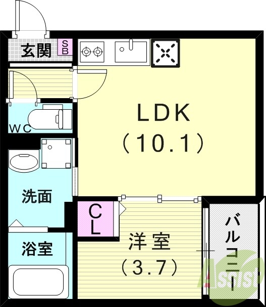 Lane須磨の間取り写真