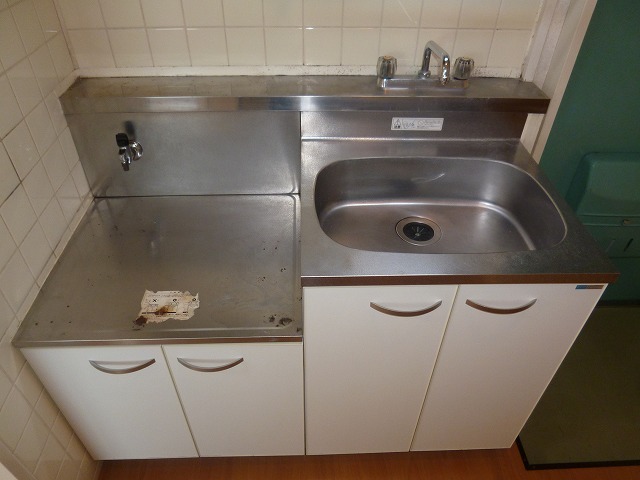 キッチン　２口ガスコンロ設置可能なキッチンです。