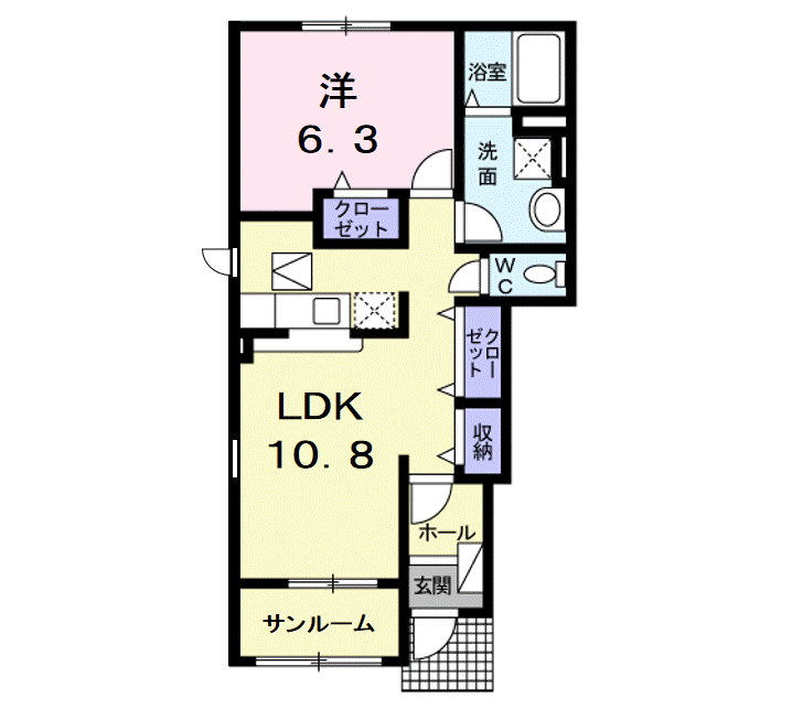 アヴァンセＢの間取り