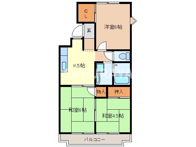 進峰マンションA棟の間取り